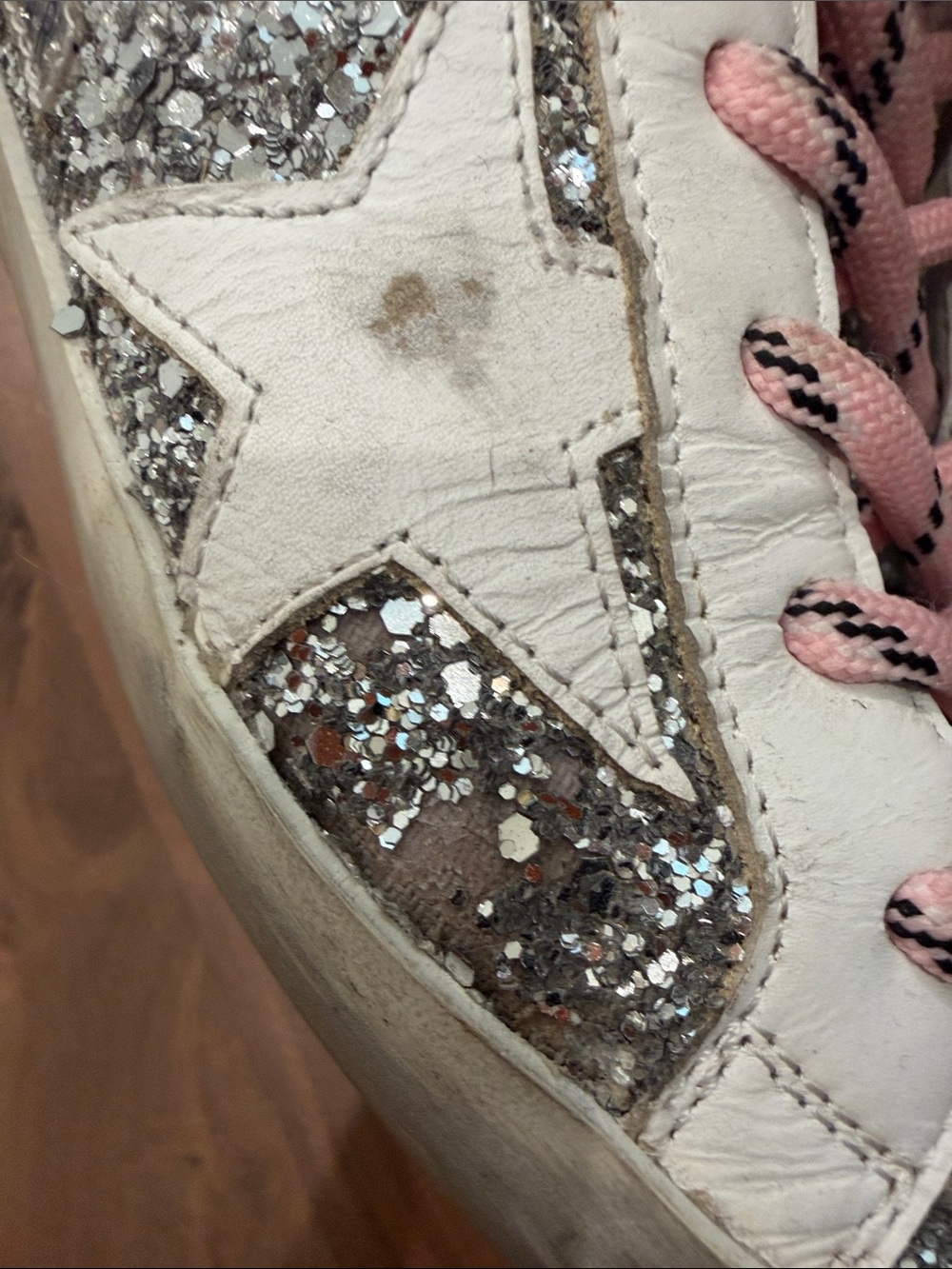 Golden Goose Silver Glitter Superstar Sneakers - Picture 10 of 10